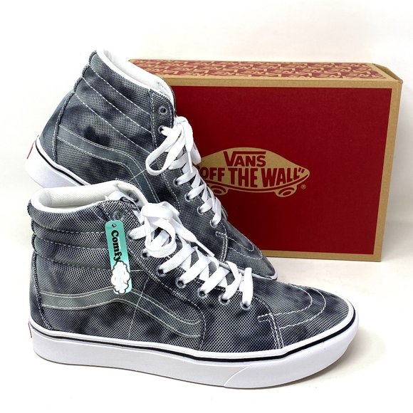 💖MEGA SALE💖VANS Comfycush SK8-HI In Bloom Grey Women’s   Canvas  VN0A3WMBB1T - Picture 2 of 10